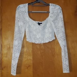 NWOT cropped lace forever 21 top 3/$25